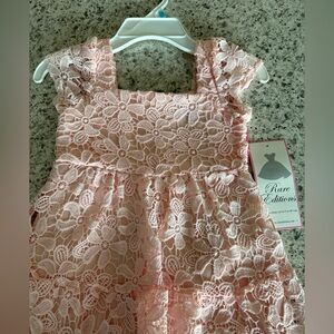 Rare Editions Peach Spring Symphony Dress